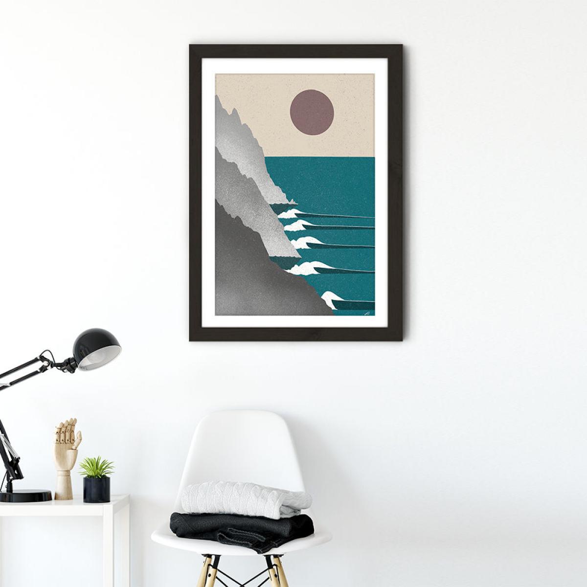 Rocks Ahead Art Print Black Frame – image 5