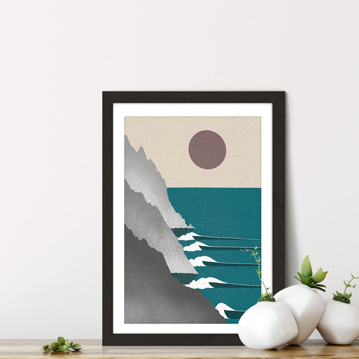 Rocks Ahead Art Print Black Frame – image 6