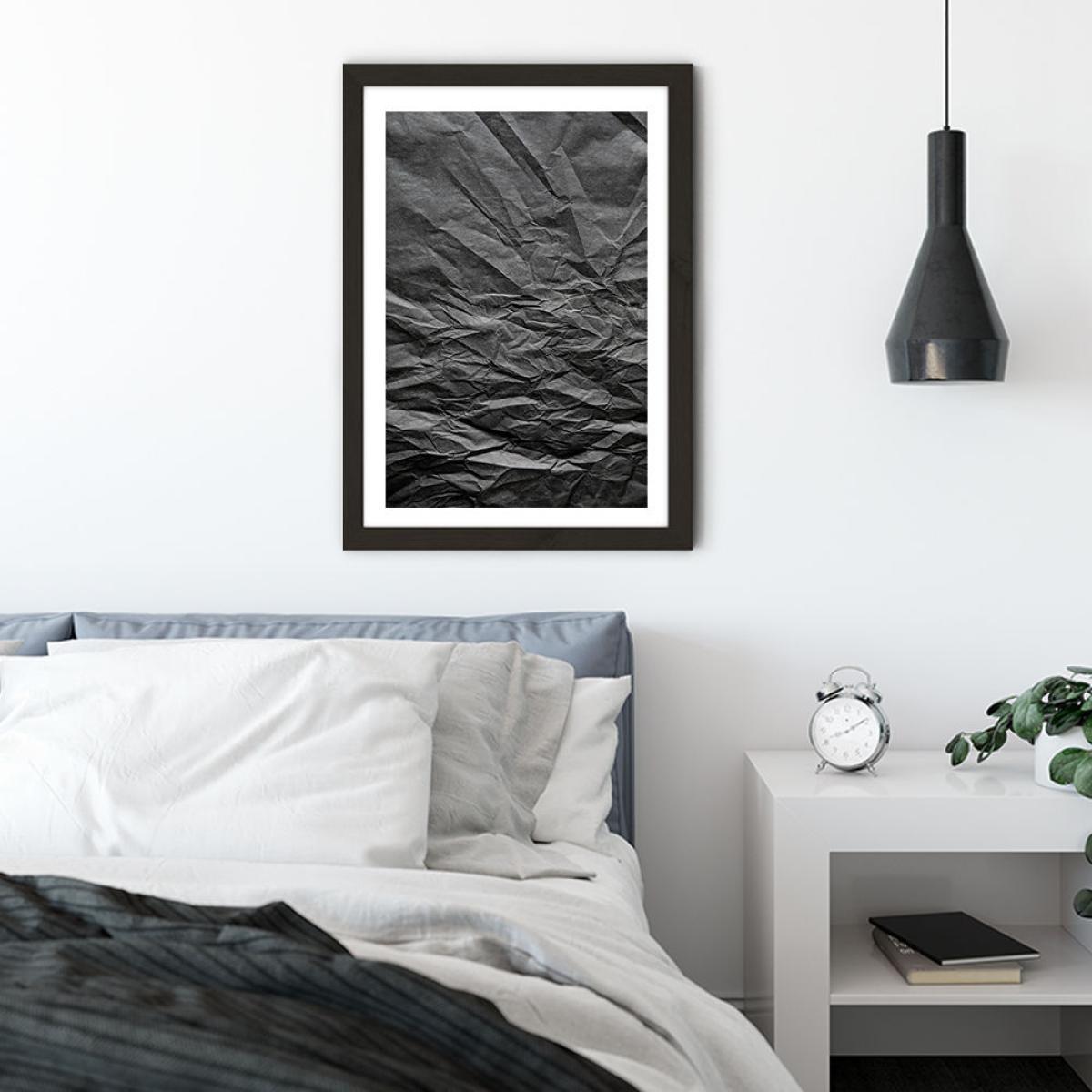 Black Paper Landscape Art Print Black Frame – image 4
