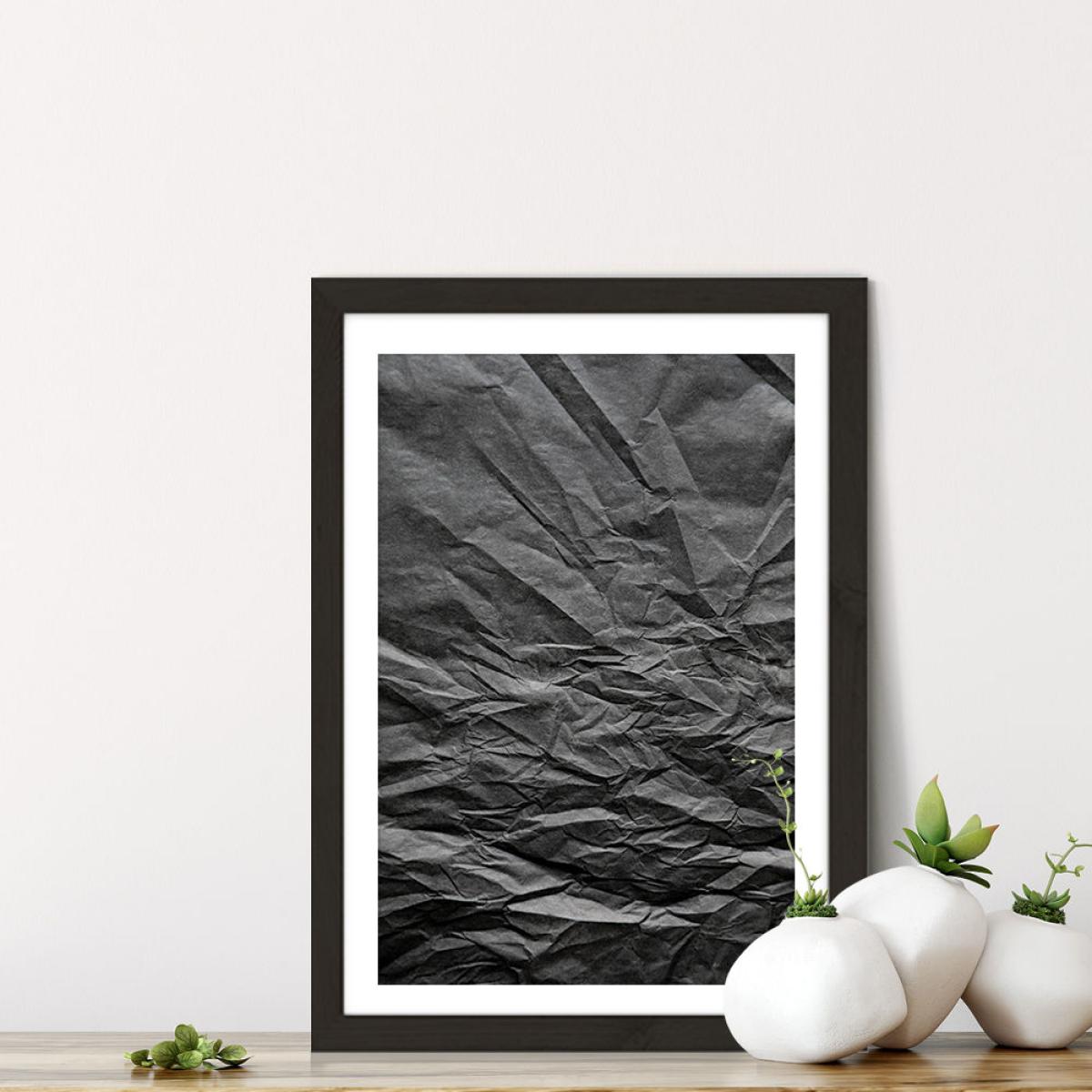 Black Paper Landscape Art Print Black Frame – image 7