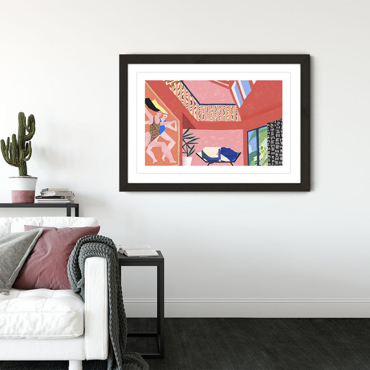 Flat Flat Art Print Black Frame – image 2