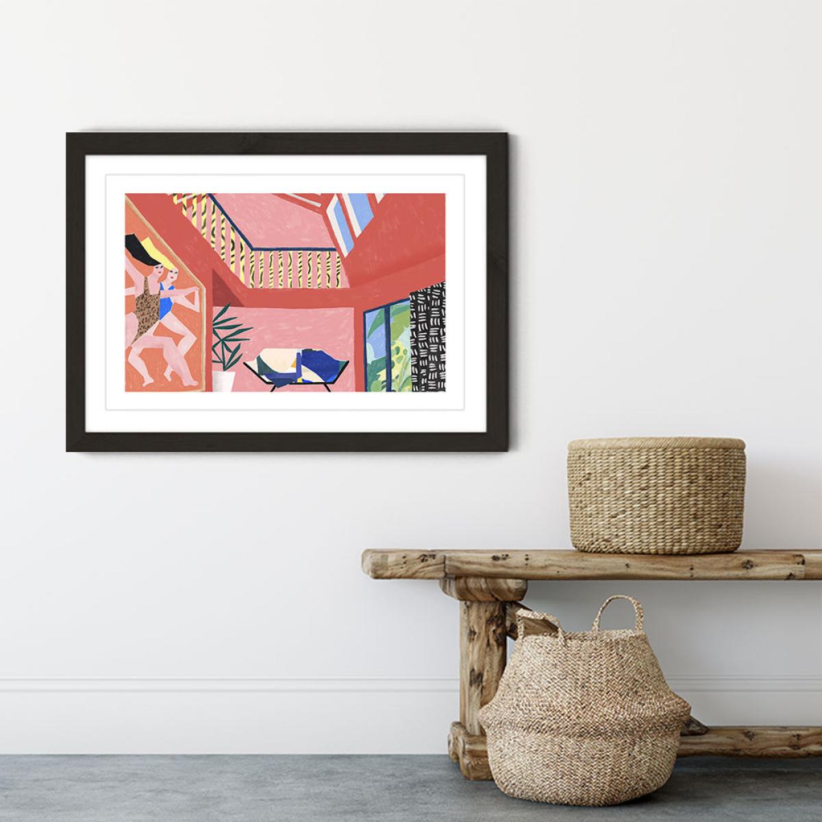 Flat Flat Art Print Black Frame – image 3