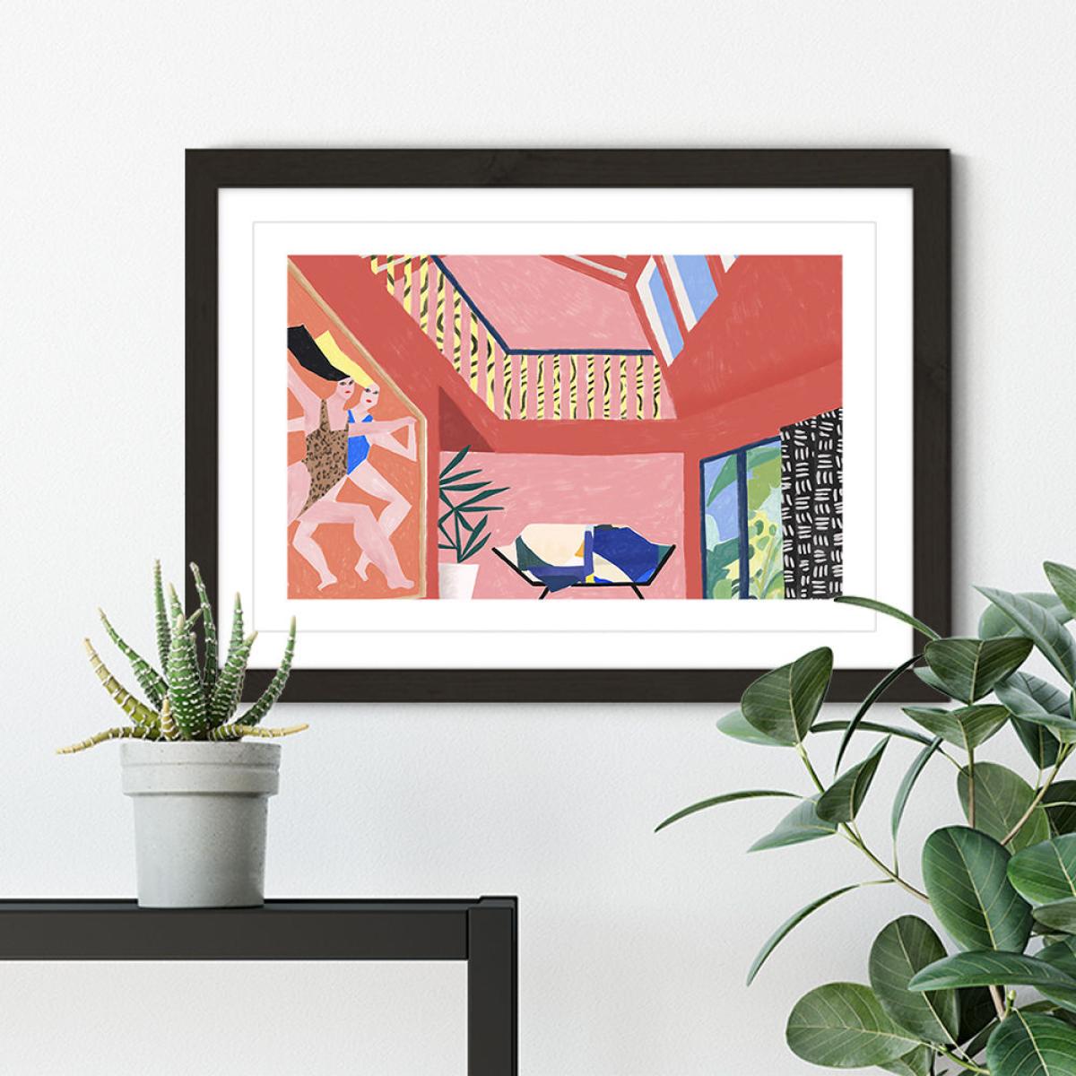 Flat Flat Art Print Black Frame – image 4