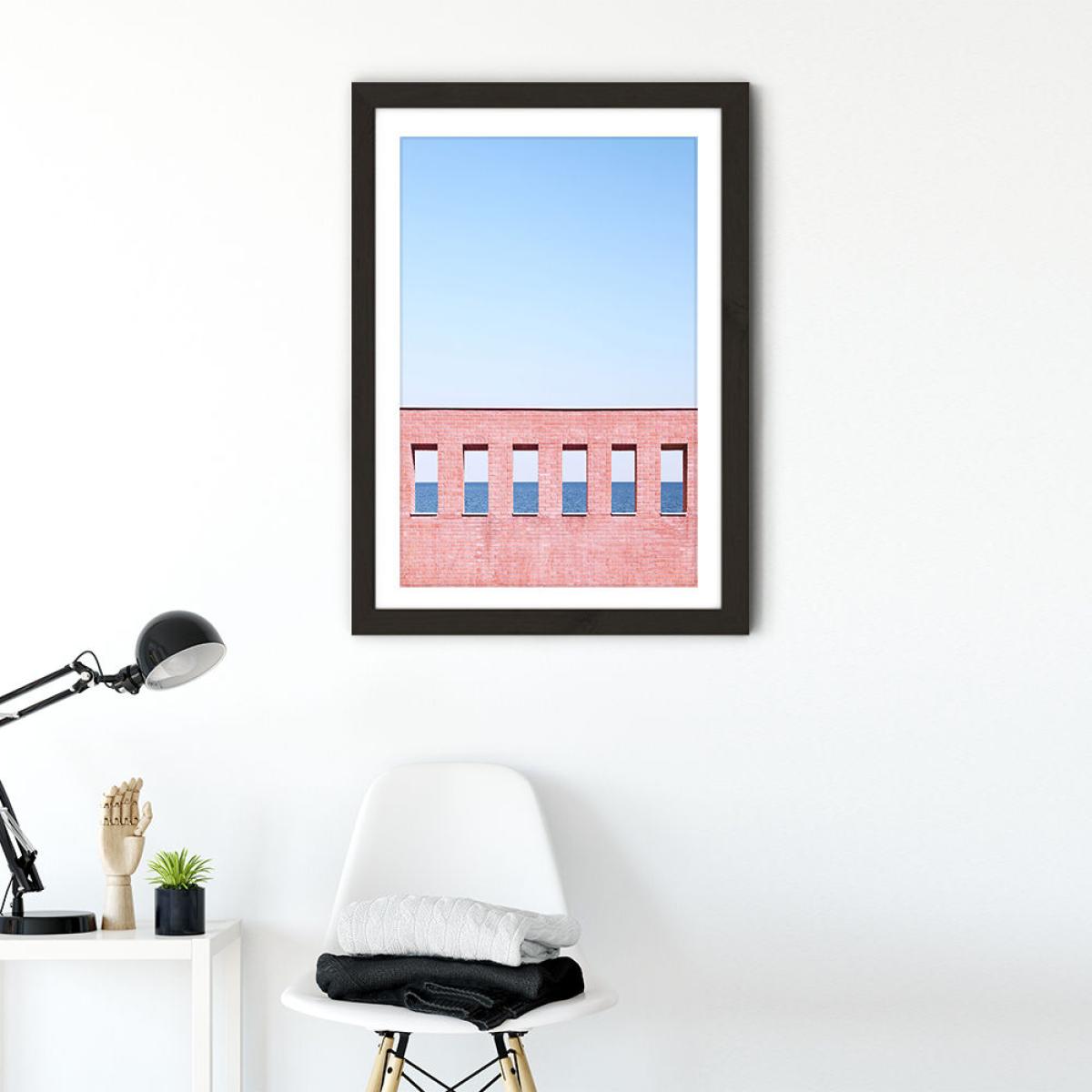 Sea View Art Print Black Frame – image 2