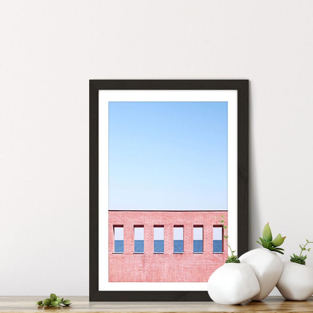 Sea View Art Print Black Frame – image 7