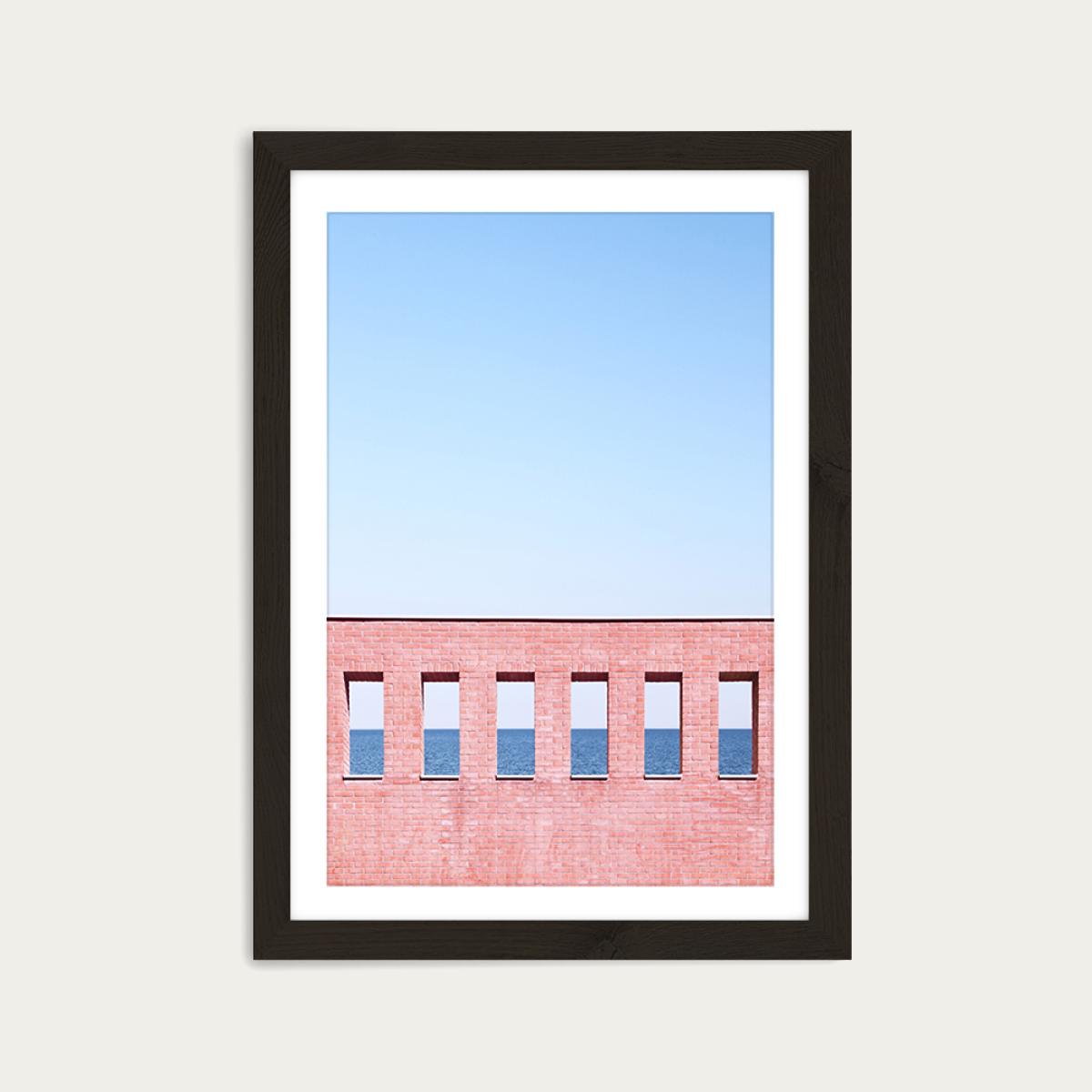 Sea View Art Print Black Frame – image 1
