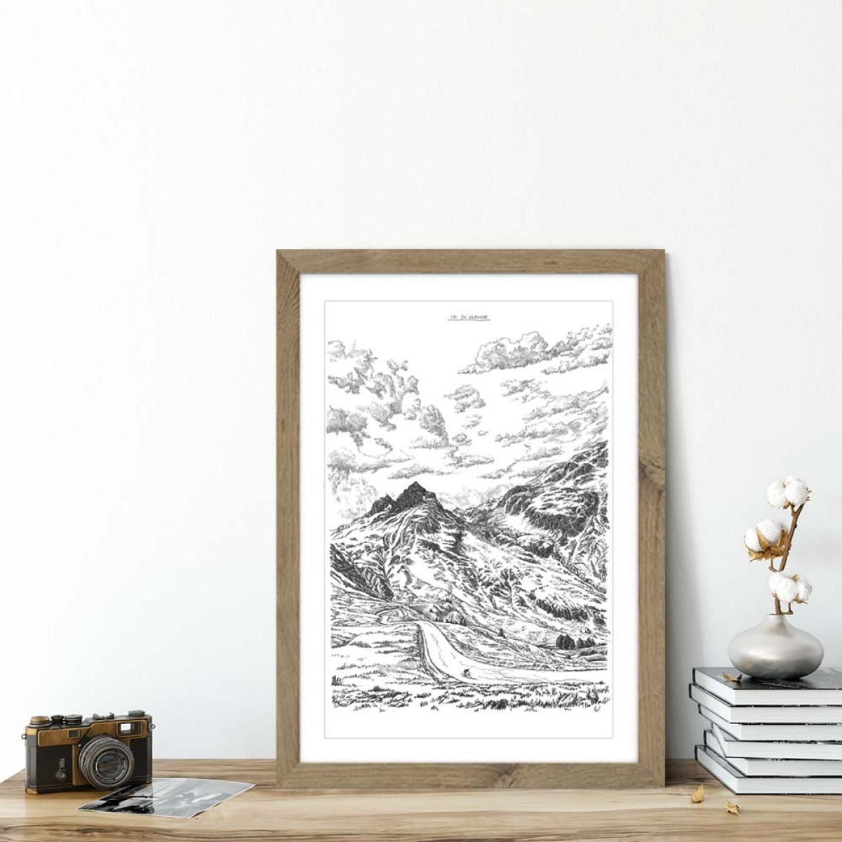 Oak Frame Col Du Glandon Art Print – image 4