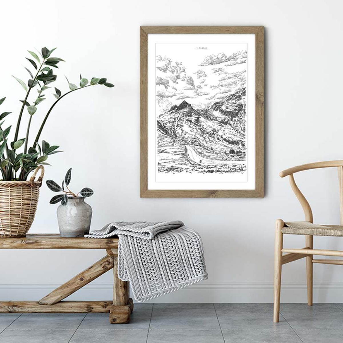 Oak Frame Col Du Glandon Art Print – image 5
