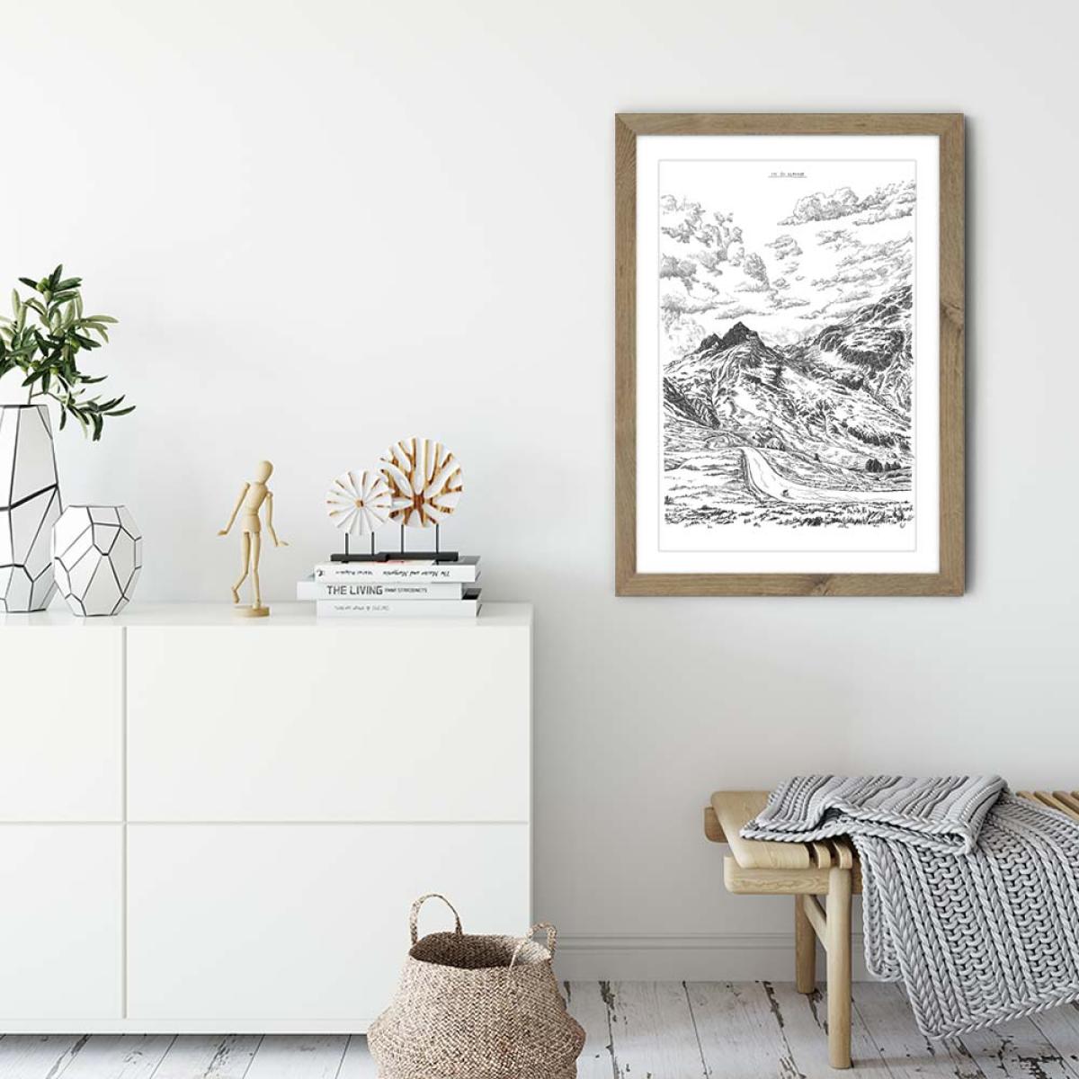 Oak Frame Col Du Glandon Art Print – image 6