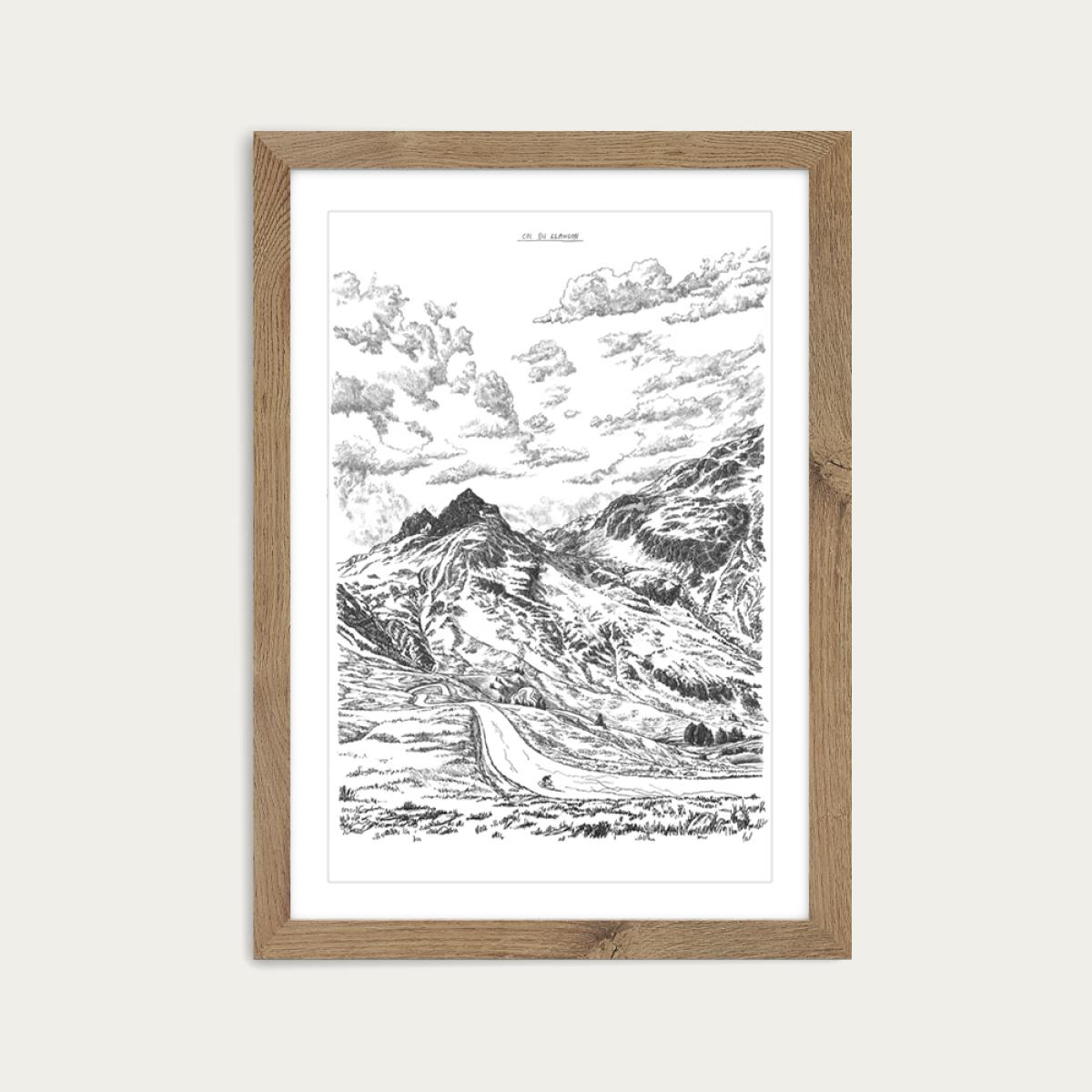 Oak Frame Col Du Glandon Art Print – image 1