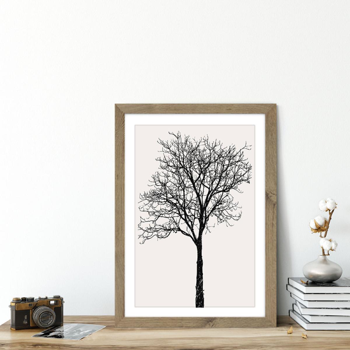 Black Birch Art Print Oak Frame – image 5