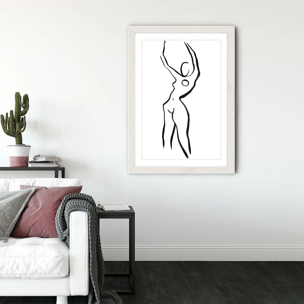 Nude III Art Print White Frame – image 2