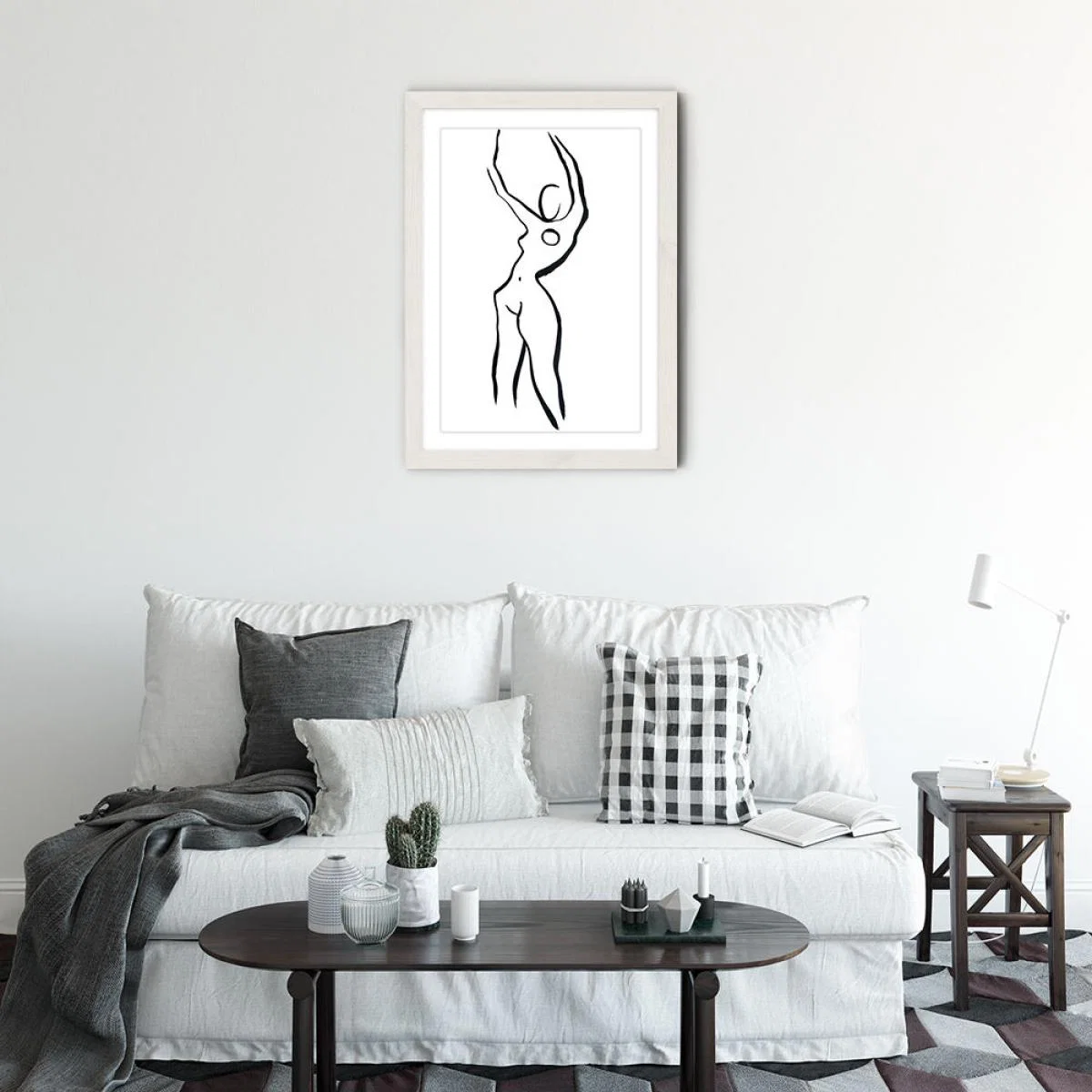 Nude III Art Print White Frame – image 3