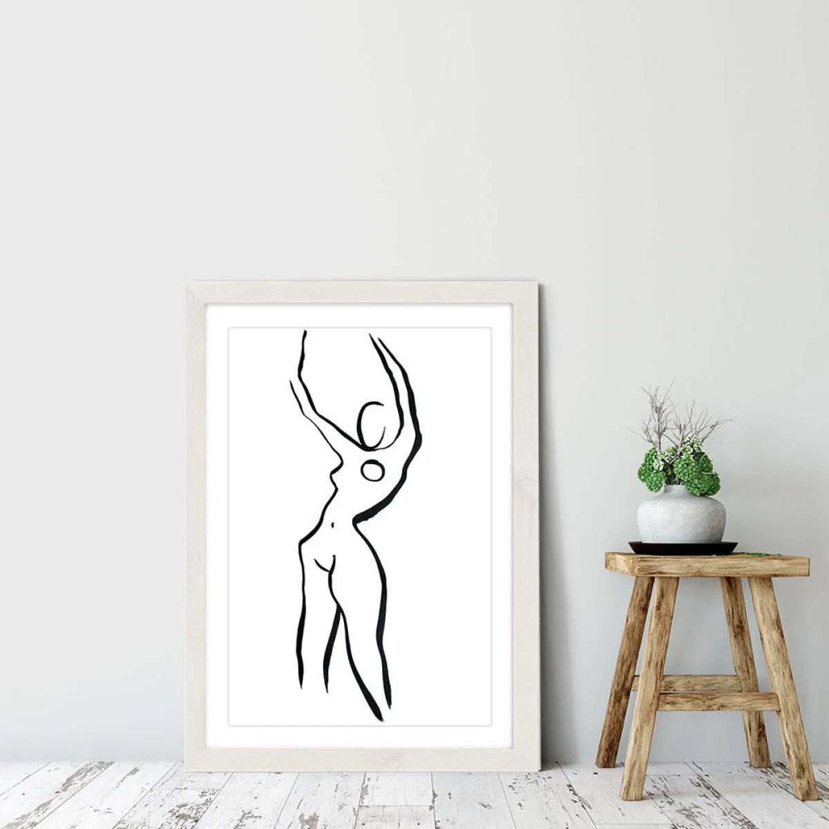Nude III Art Print White Frame – image 5