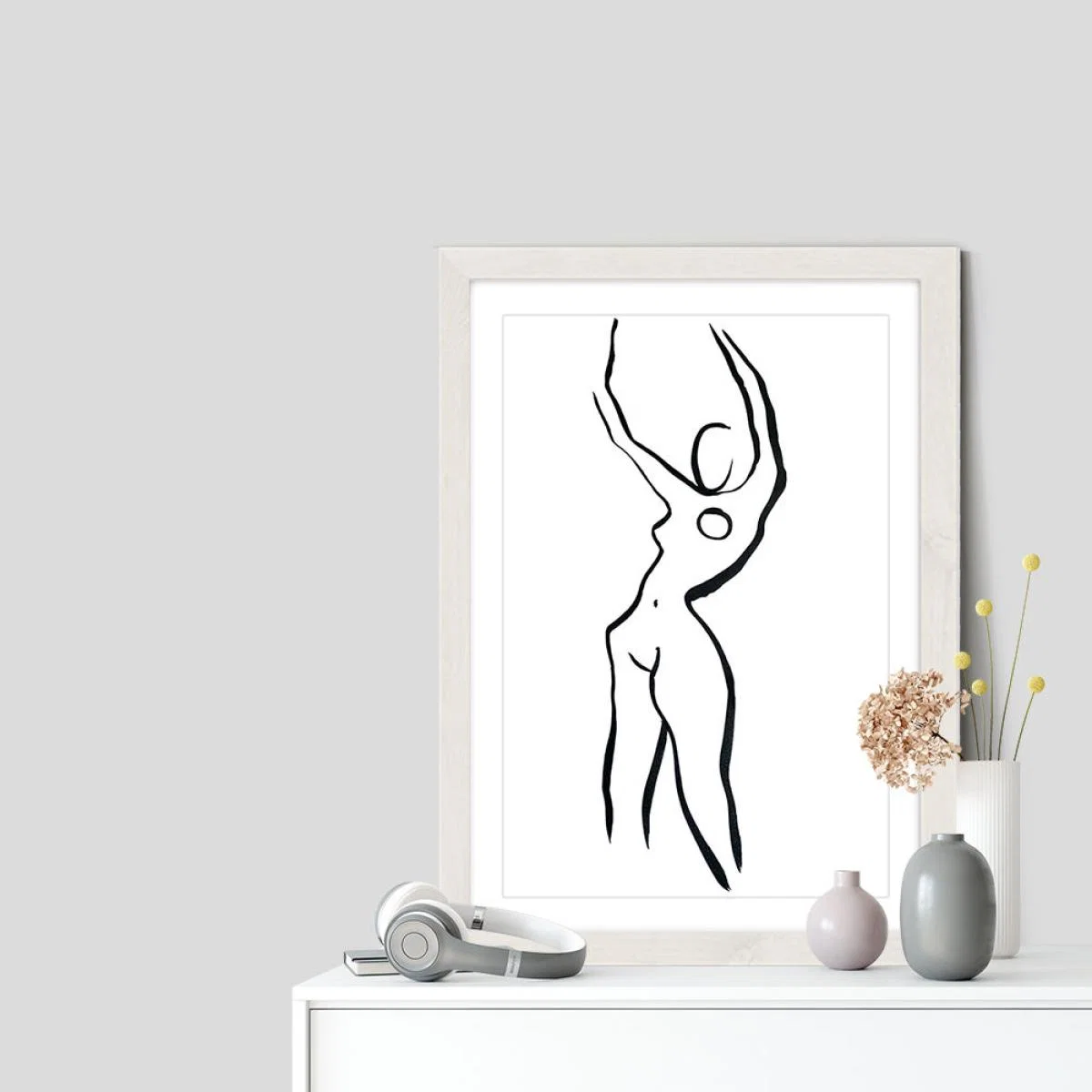 Nude III Art Print White Frame – image 6