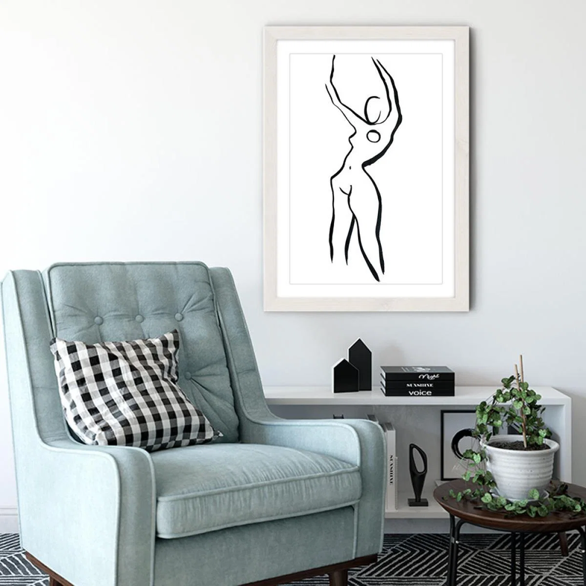 Nude III Art Print White Frame – image 7