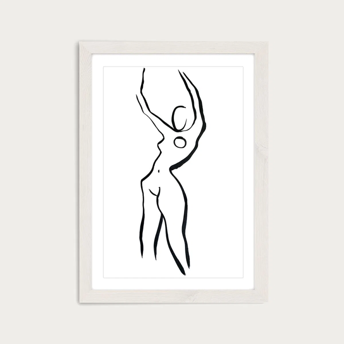 Nude III Art Print White Frame – image 1