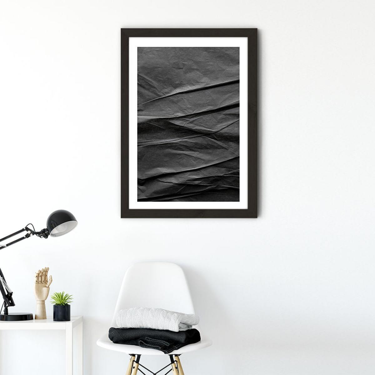 Black Paper Mountains Art Print Black Frame – image 2