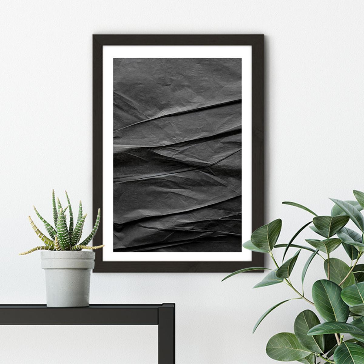 Black Paper Mountains Art Print Black Frame – image 5