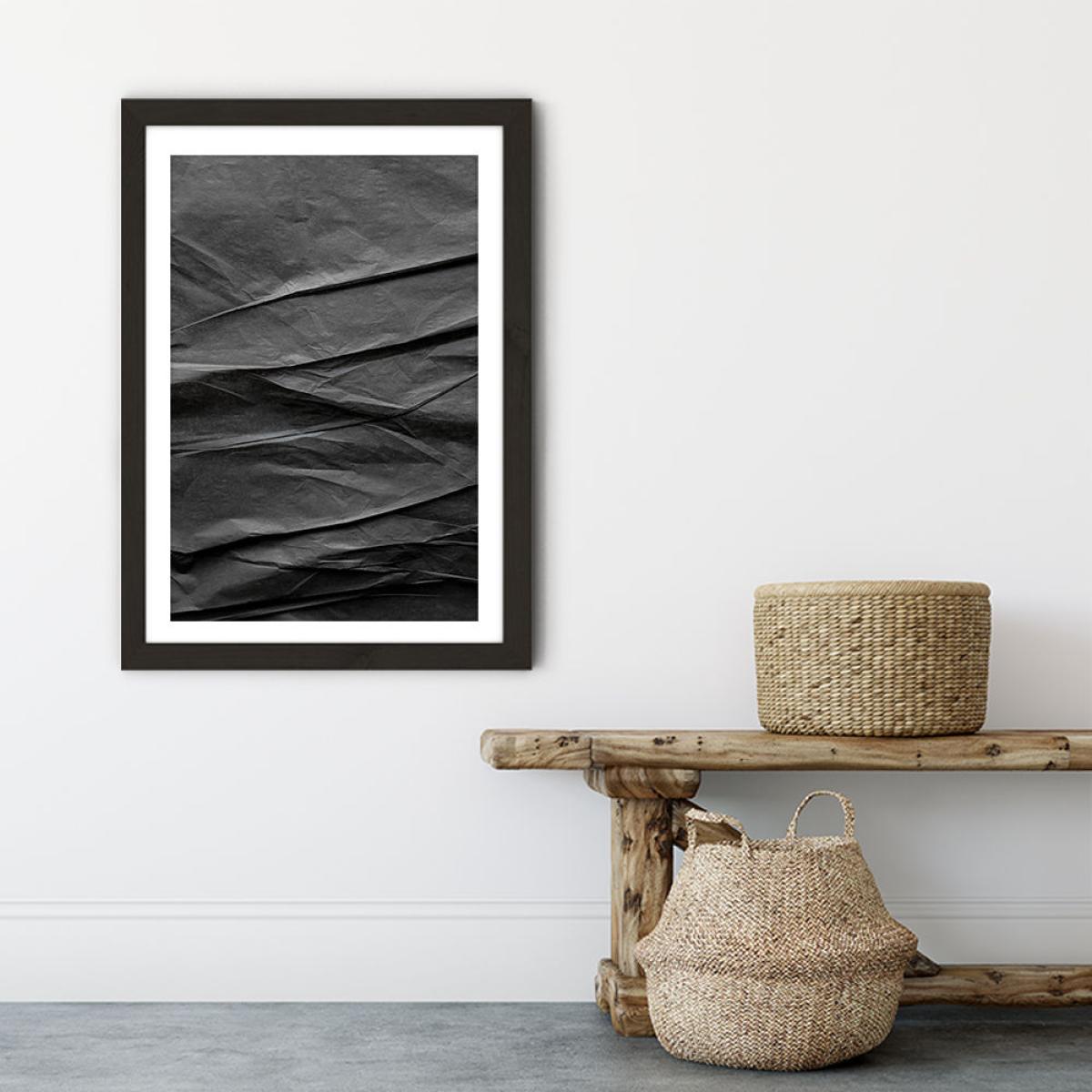 Black Paper Mountains Art Print Black Frame – image 6
