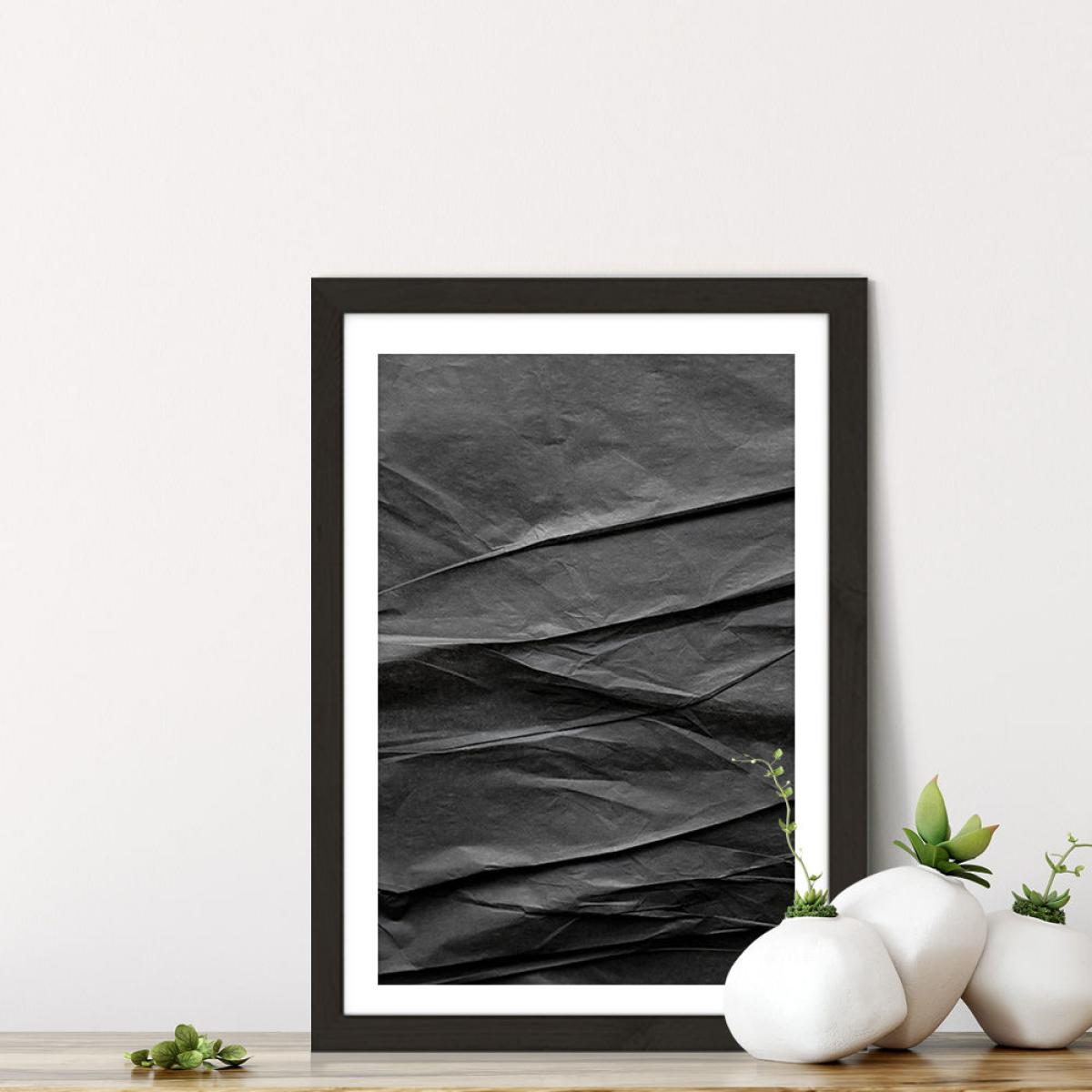 Black Paper Mountains Art Print Black Frame – image 7