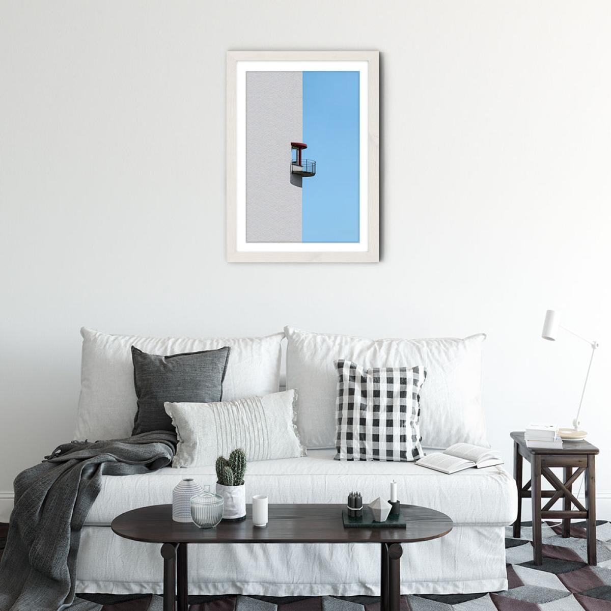 Half in Half Art Print White Frame – image 2