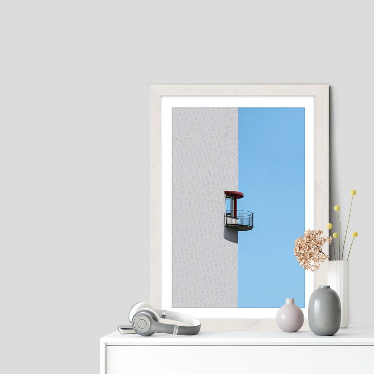 Half in Half Art Print White Frame – image 7