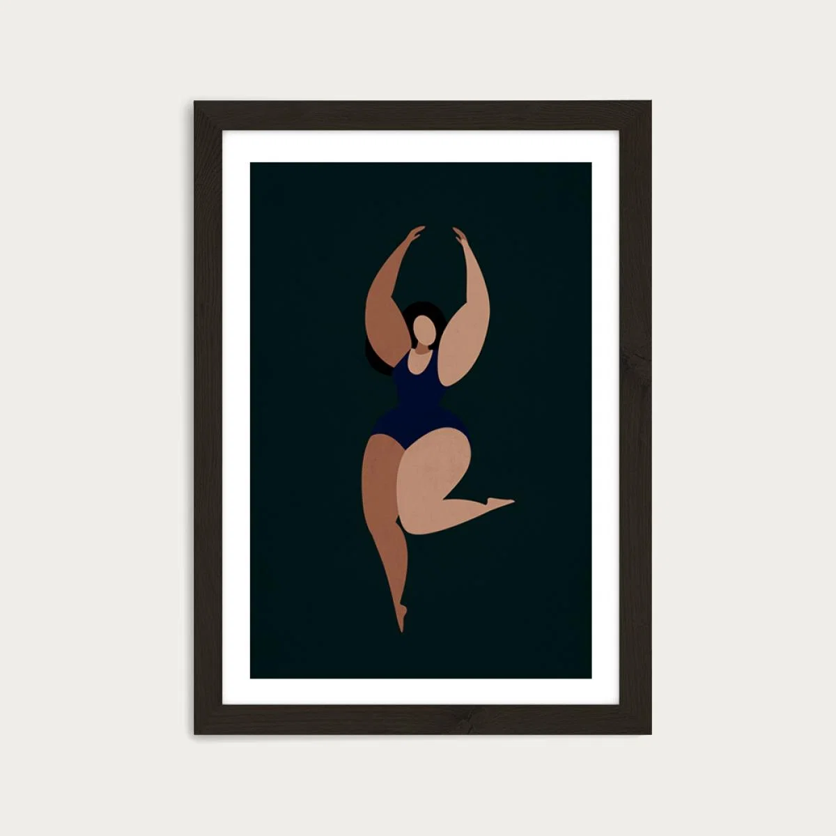 Ballerina Art Print Black Frame – image 1