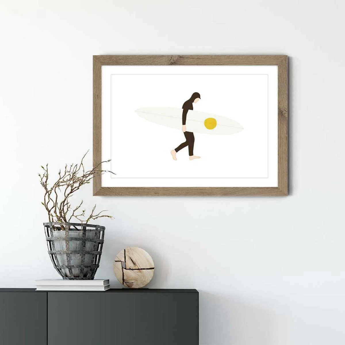Salty Art Print Oak Frame – image 2
