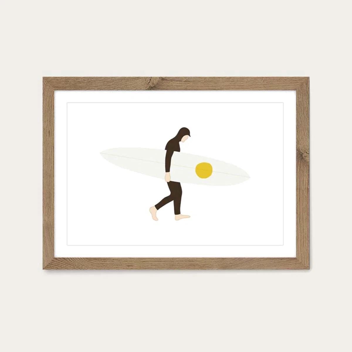 Salty Art Print Oak Frame – image 1