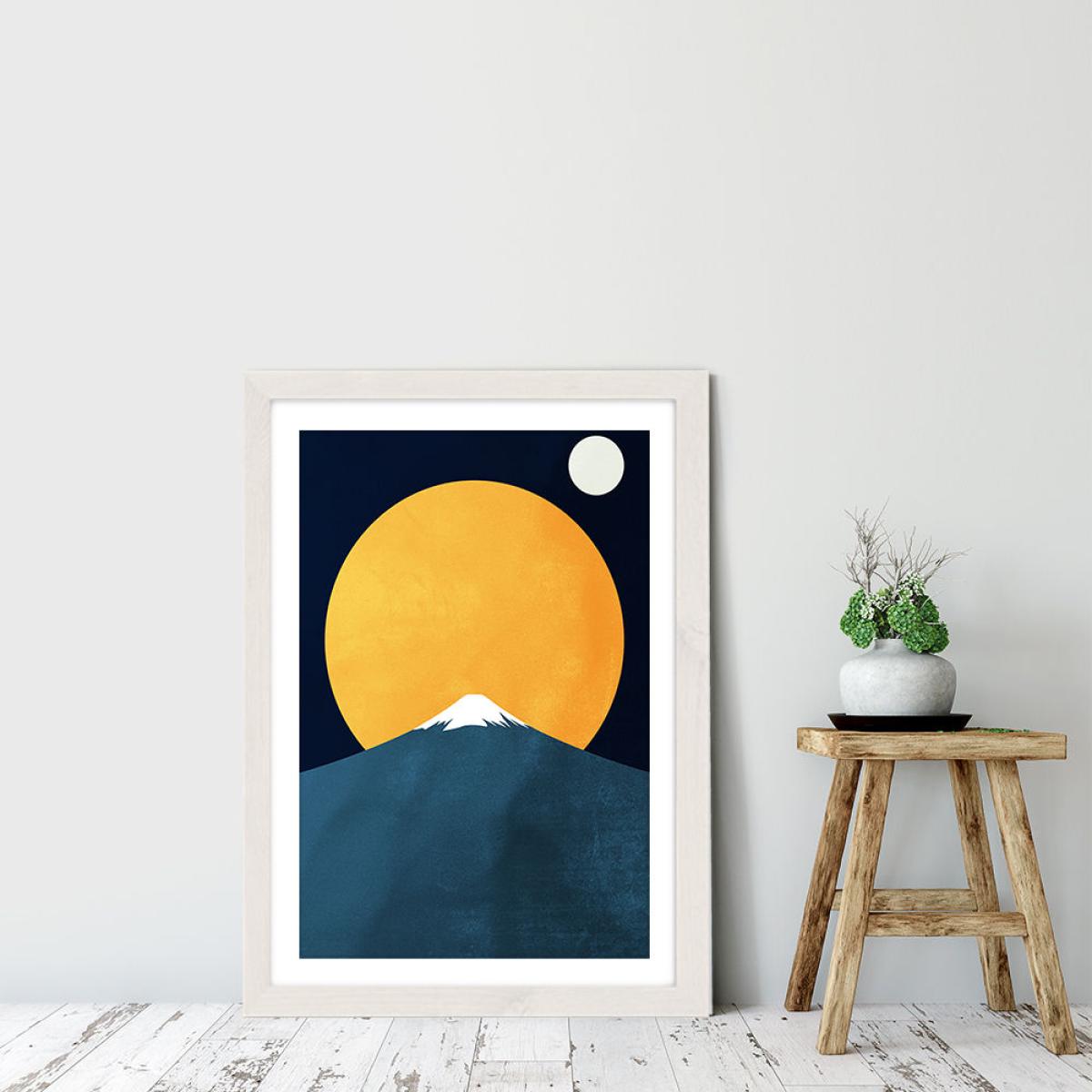 Himalaya at Night Art Print White Frame – image 7