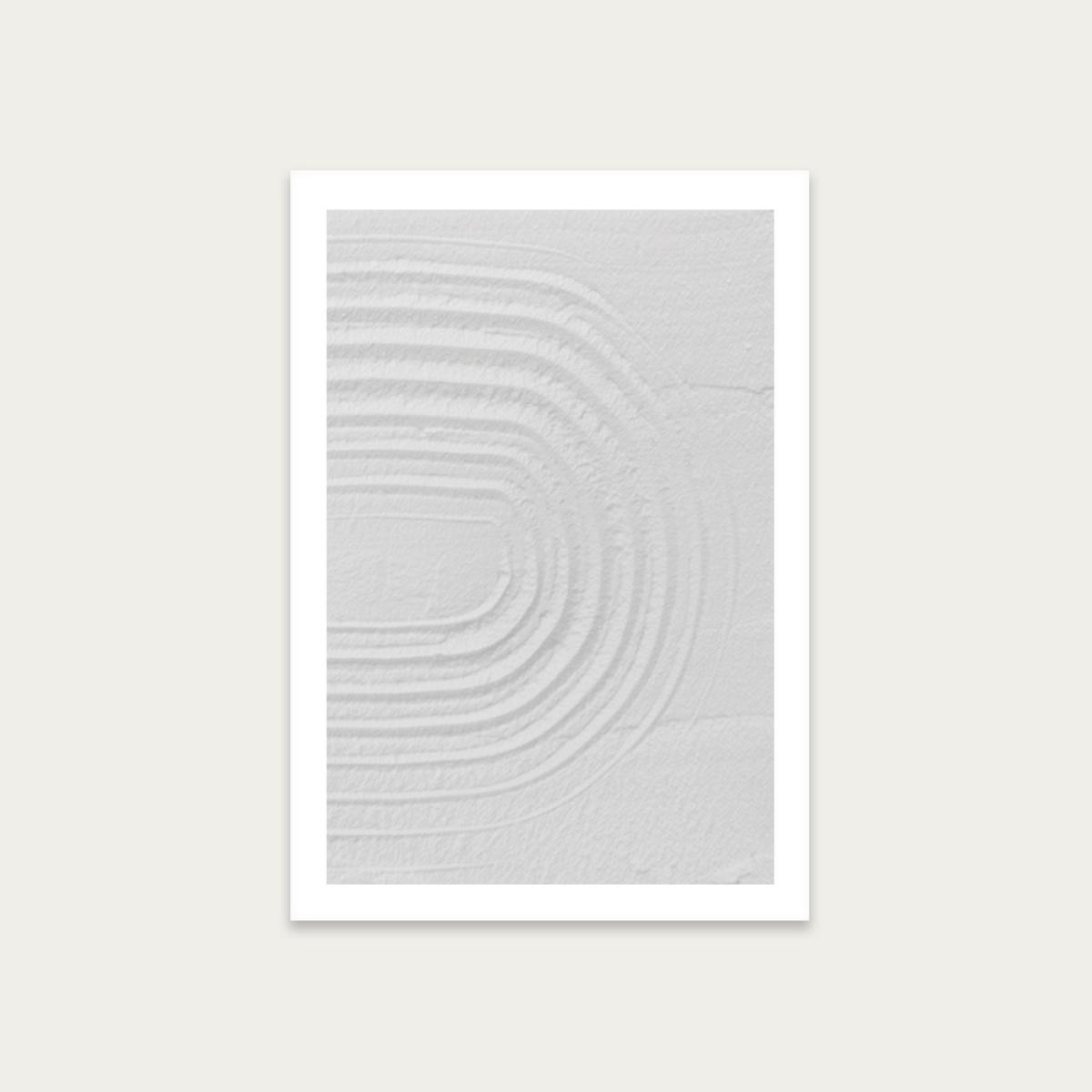 White Textures I - Minimal Rainbow Art Print Unframed