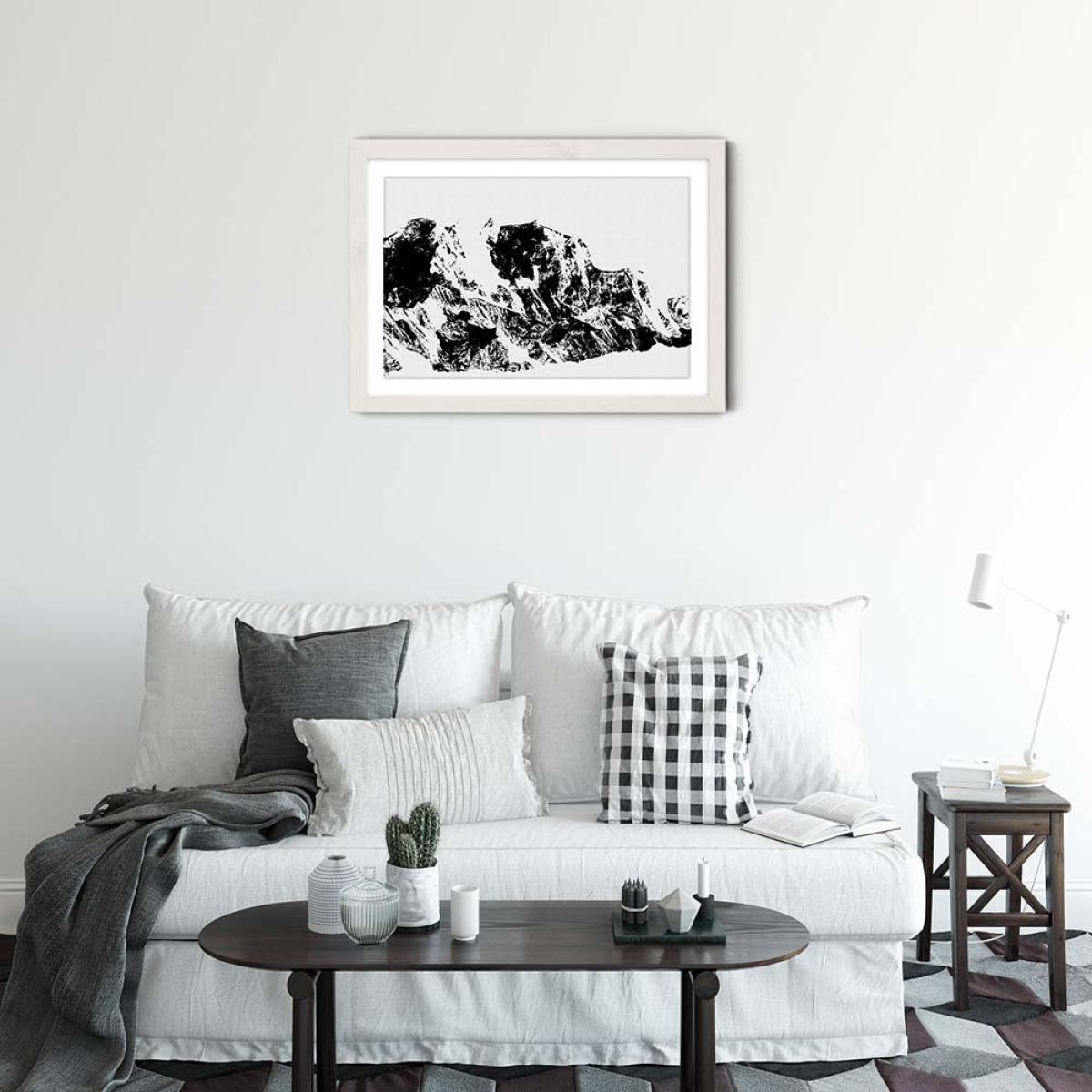 Mountains II Art Print White Frame – image 2