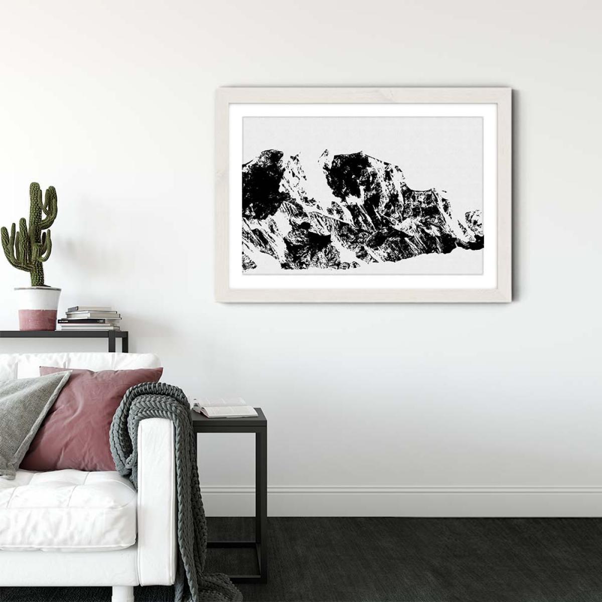 Mountains II Art Print White Frame – image 3