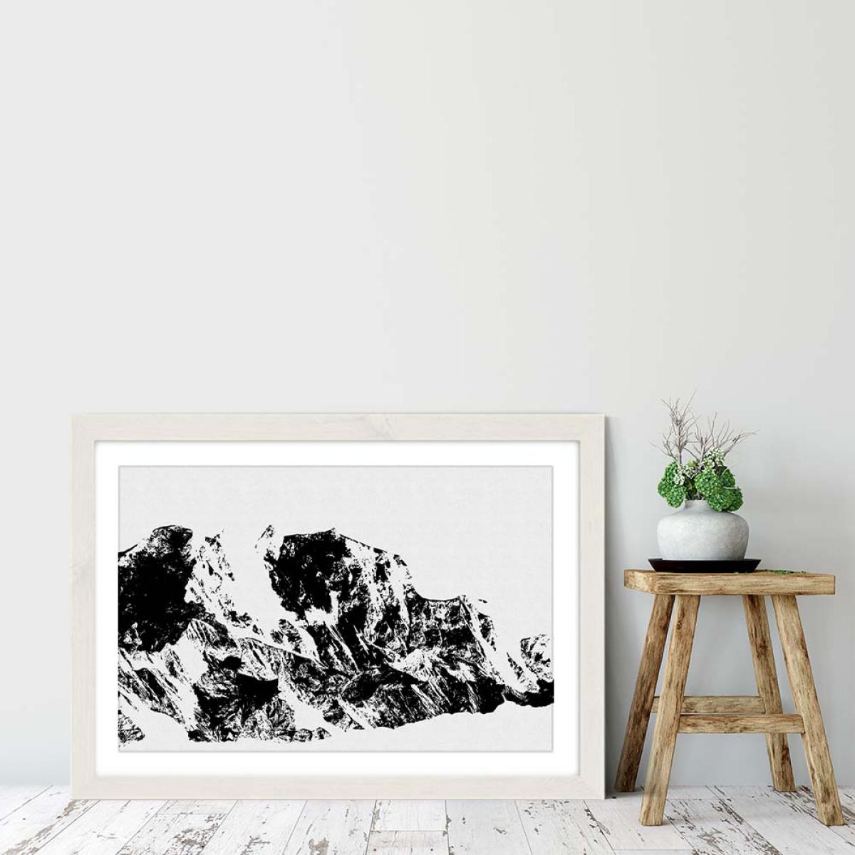 Mountains II Art Print White Frame – image 6