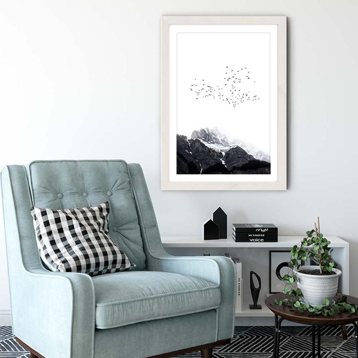 Top Of The World Art Print White Frame – image 4