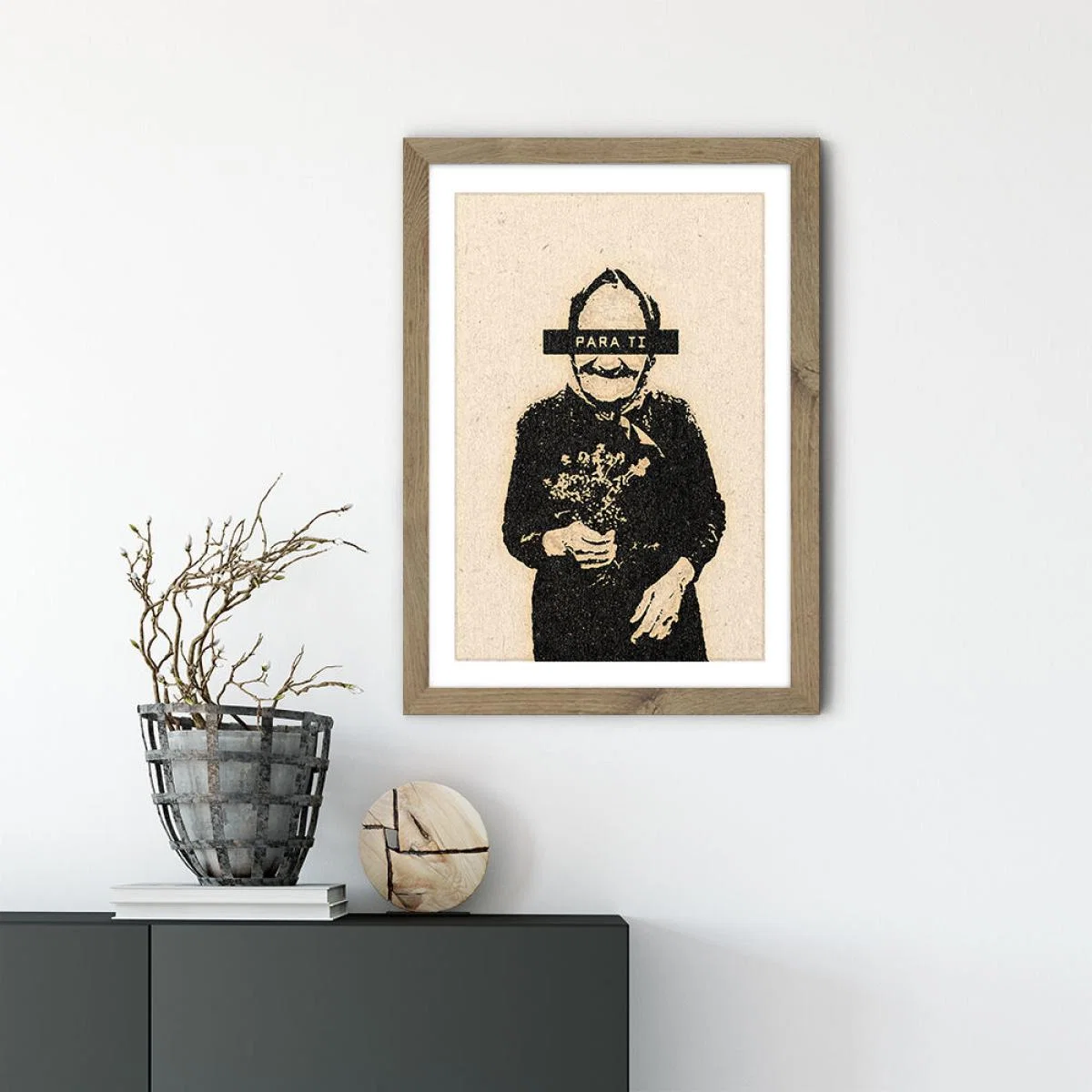 Para Ti Art Print Oak Frame – image 2