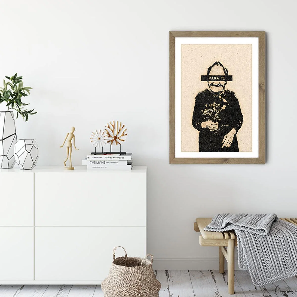 Para Ti Art Print Oak Frame – image 3