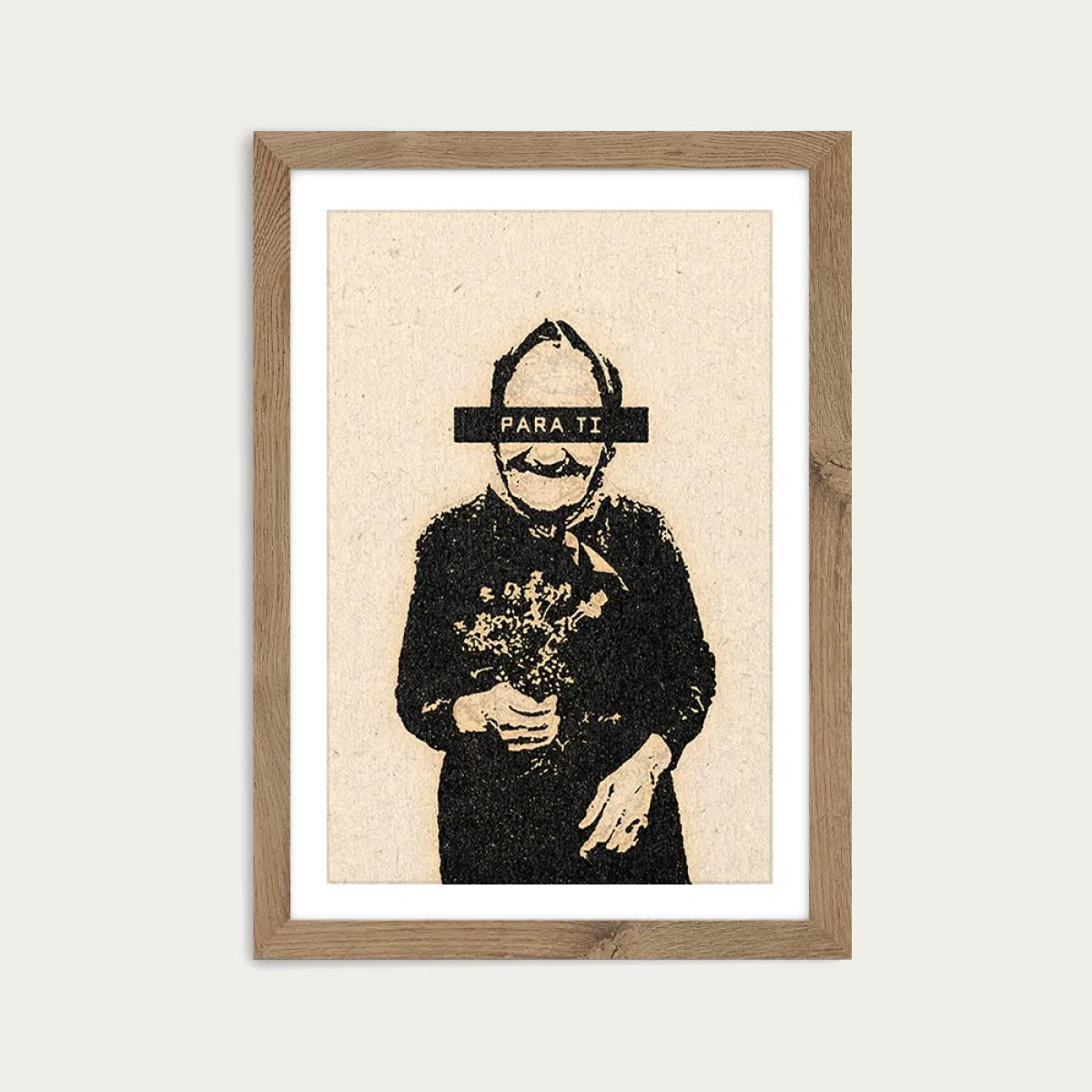 Para Ti Art Print Oak Frame – image 1