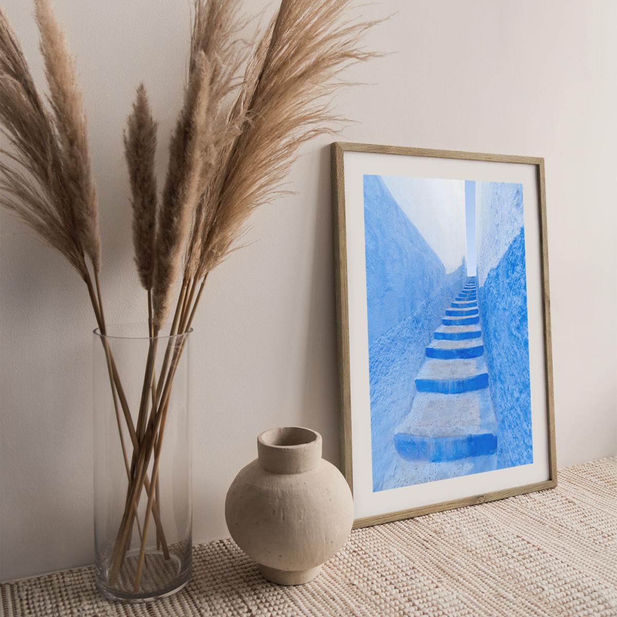Stairway Art Print Oak Frame – image 3