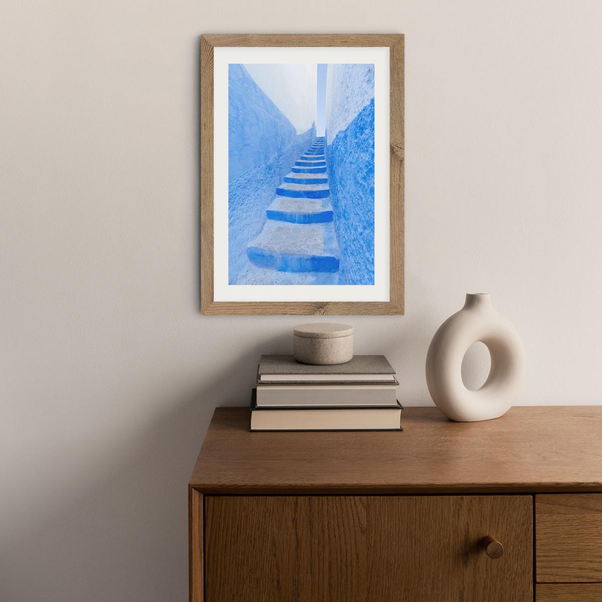 Stairway Art Print Oak Frame – image 5