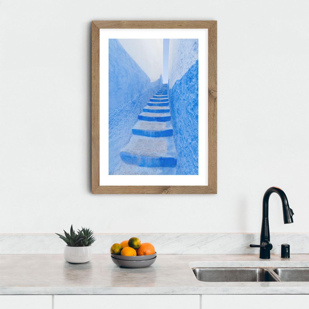 Stairway Art Print Oak Frame – image 10