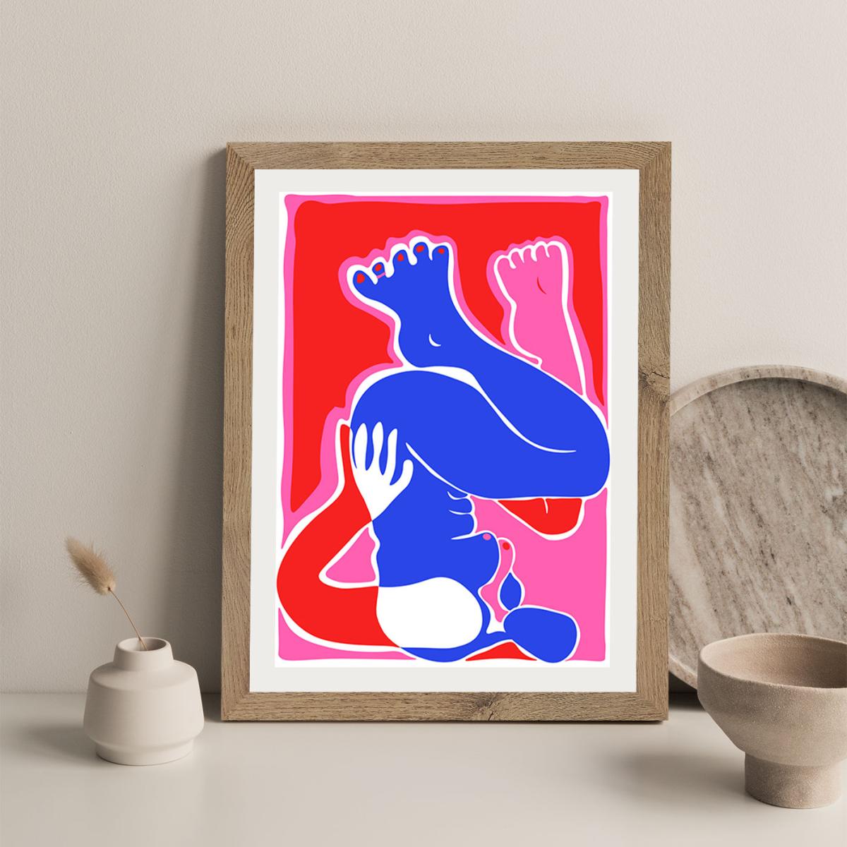 I'll Wait Here Art Print Oak Frame – image 3