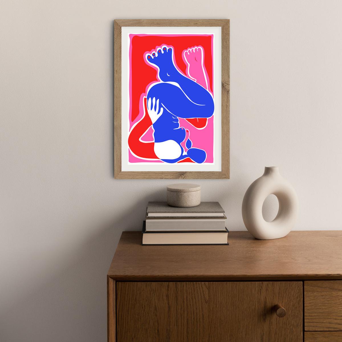 I'll Wait Here Art Print Oak Frame – image 4