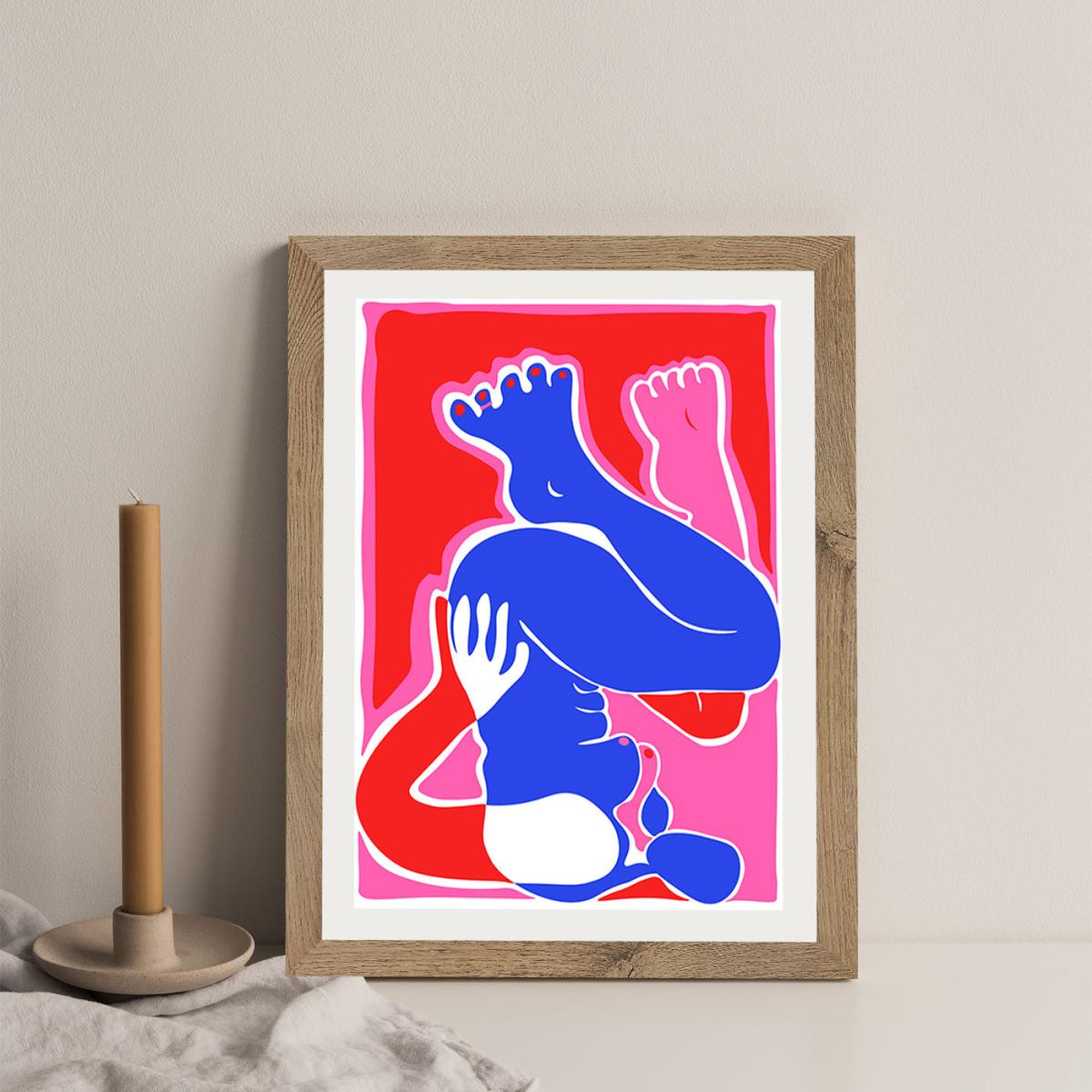 I'll Wait Here Art Print Oak Frame – image 6