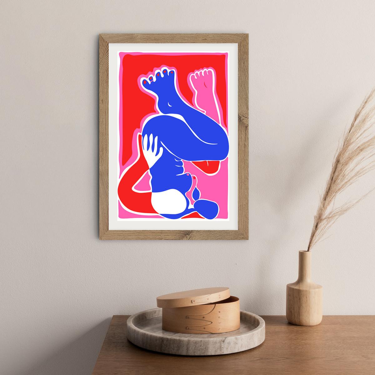 I'll Wait Here Art Print Oak Frame – image 7