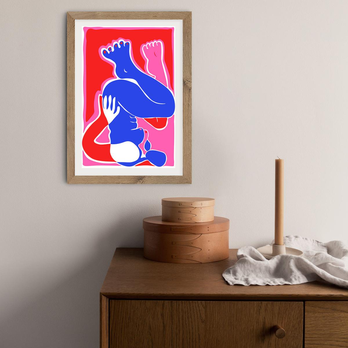 I'll Wait Here Art Print Oak Frame – image 8