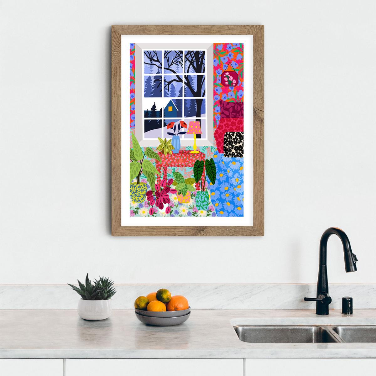 Cozy Place Art Print Oak Frame – image 11
