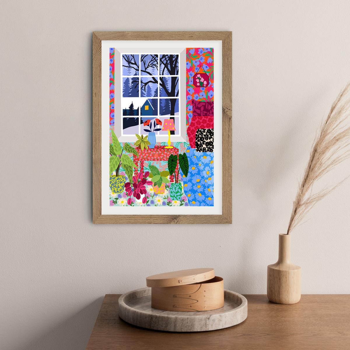 Cozy Place Art Print Oak Frame – image 4