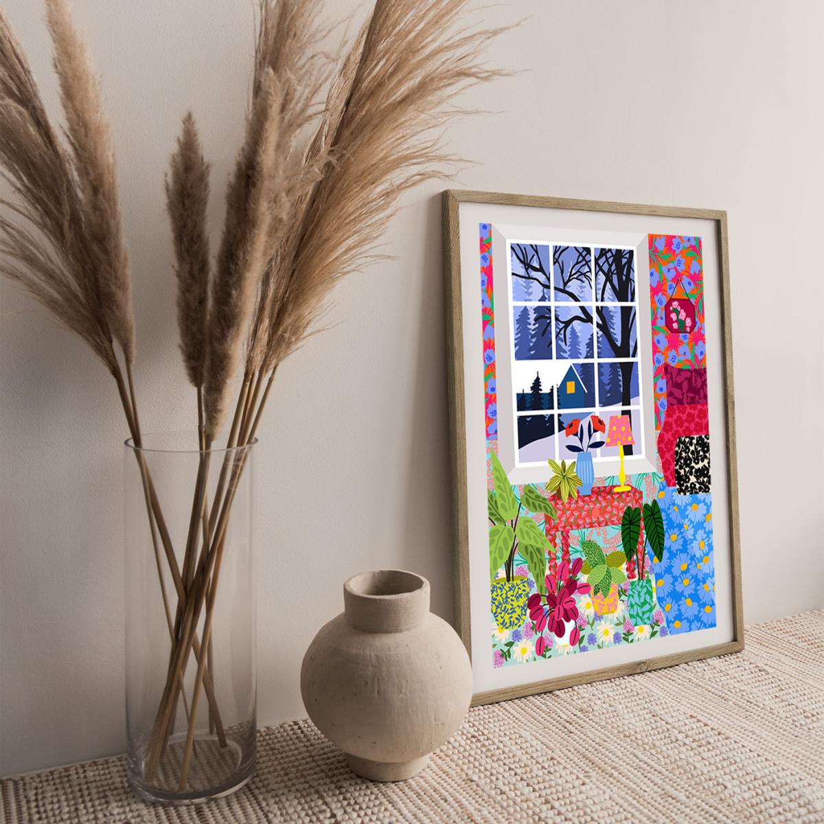 Cozy Place Art Print Oak Frame – image 5